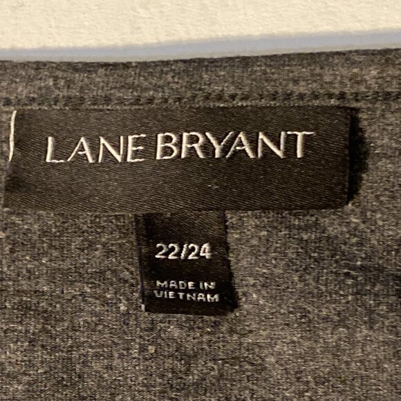 Lane Bryant Solid Dark Gray Thick T-Shirt Dress Womens 22/24 Maxi Asymmetrical - Picture 7 of 10